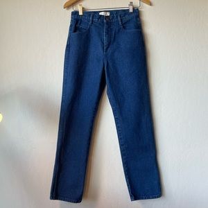 CARLEEN high waisted over-dyed jeans size 8 run small (4-6) waist  27”